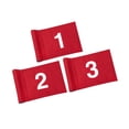 thumbnail image 1 of Bandera de golf KINGTOP numerada, 20 x 15 cm, doble capa, nailon, color rojo, 1 of 7