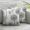 thumbnail image 3 of COMIO  Gray White Dandelion Throw Pillow Covers Modern Pillow Cushion Cases, Decorative Square Pillowcases for Sofa Couch Bedroom Living Room Car, 3 of 5