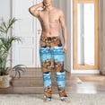 thumbnail image 5 of Bingfone Animals on Noah's Ark Floating Mens All Over Print Sleep Pajama Pants-Large, 5 of 6