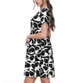 thumbnail image 2 of Honeii Panda1 Print Women’s Short Sleeve Dress, Comfortable Casual Dress, Soft Polyester Spandex Blend, Stylish Everyday Wear for Summer, Perfect for Travel and Vacation, 2 of 6