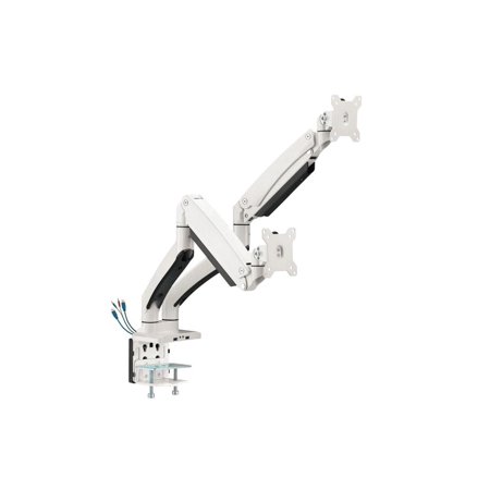 UPC: 0662774043821 | Siig Dual Monitor Aluminum Heavy Duty Desk Mount With Usb And Audio Ports