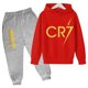 thumbnail image 3 of Conjunto de 2 piezas de sudadera y pantalones CR7 de ídolo de fútbol de primavera y otoño para niños, adecuado para deportes, ocio, moda, chándales para niños y niñas, 3 of 5