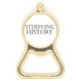 thumbnail image 1 of Short Phrase Studying History Beer Bottle Cap Opener Stainless Steel Key Chain, 1 of 3