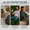 thumbnail image 6 of BenBen Men's Pajamas Flannel Plaid Cotton Perfect for Sleep & Loungewear - 3 Pack, 6 of 6