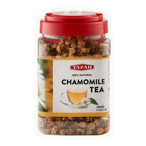 (Price/Case)Tazah 1309C Chamomile Tea Loose Plastic Container 12/100 G