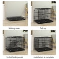 thumbnail image 4 of Dog Crates For Large Dogs Folding Mental Wire Crates Dog Kennels Outdoor And Indoor Pet Dog Cage Crate With Double Doo, 4 of 8