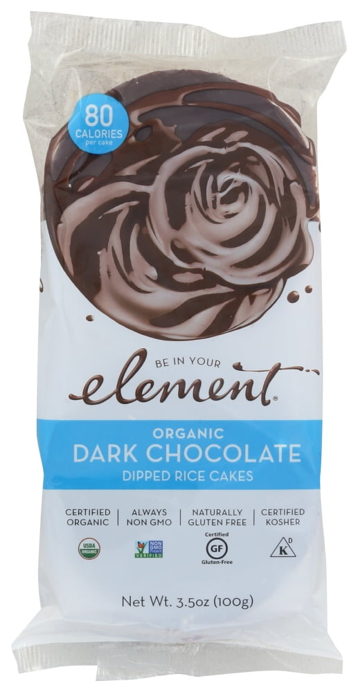 Element Organic Dark Chocolate Dipped Rice Cakes, 3.5 Oz