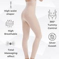 thumbnail image 4 of Farmacell Women's High-Waisted Leggings, Anti-cellulite Massaging, Made in Italy, Cod. 133, 4 of 11