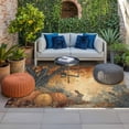thumbnail image 2 of Orange Pumpkins Fall Outdoor Rug for Patio/Deck/Porch, Non-Slip Large Area Rug 5 x 7 Ft, Maple Tree Rabbit Vintage Forest Autumn Indoor Outdoor Rugs Washable Area Rugs, Camping Rug Carpet Runner, 2 of 8