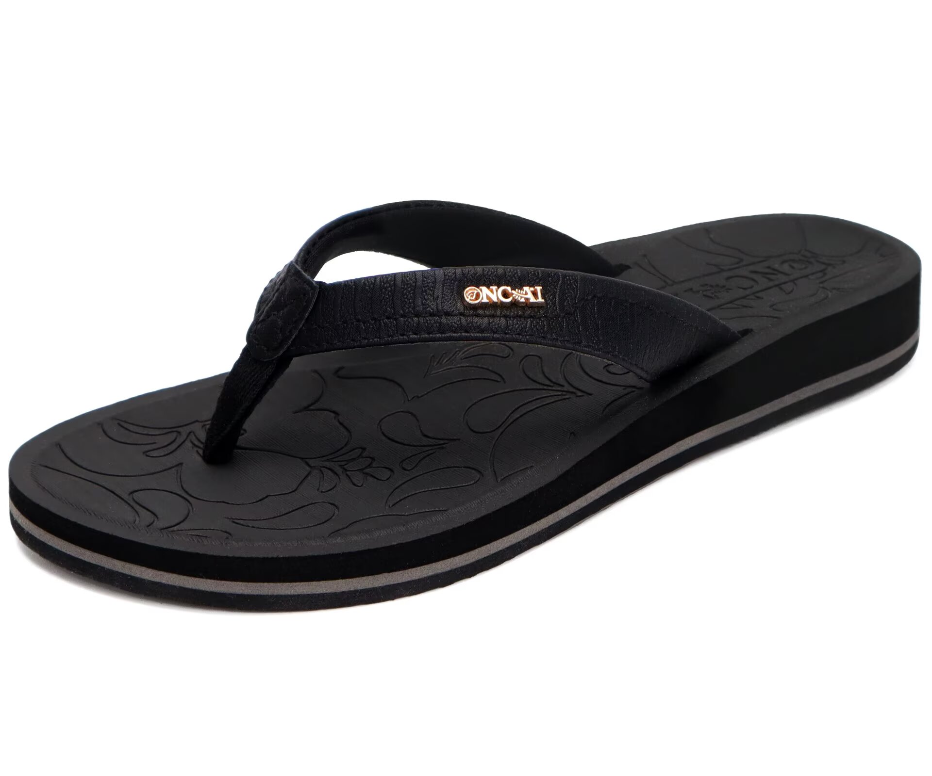 ONCAI Women's Arch Support Flip Flops Black photo 7