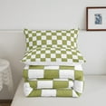 thumbnail image 5 of Erosebridal Aesthetic Checkered Quilt Set King White Light Green Checkerboard Grid Bedding Set,Geometric Buffalo Plaid Comforter Set Gingham Bed Set Modern Room Decor, 5 of 8