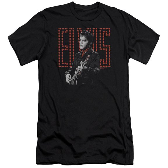 Elvis Presley - Red Guitarman - Premium Slim Fit Short Sleeve Shirt - Large