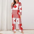 thumbnail image 2 of Balery Maple Leaves1 Conjunto de Pijama con Estampado para Mujer, Conjunto de Dos Piezas con Manga Larga, Ropa de Dormir Suave con Bolsillos, Pijamas Cómodos-Medium, 2 of 7