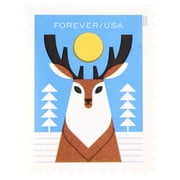 Winter Woodland Animals (Booklet of 20) Forever Postage Stamps (a Deer, Fox, Rabbit, and Owl) 2023 Scott #5822-5825