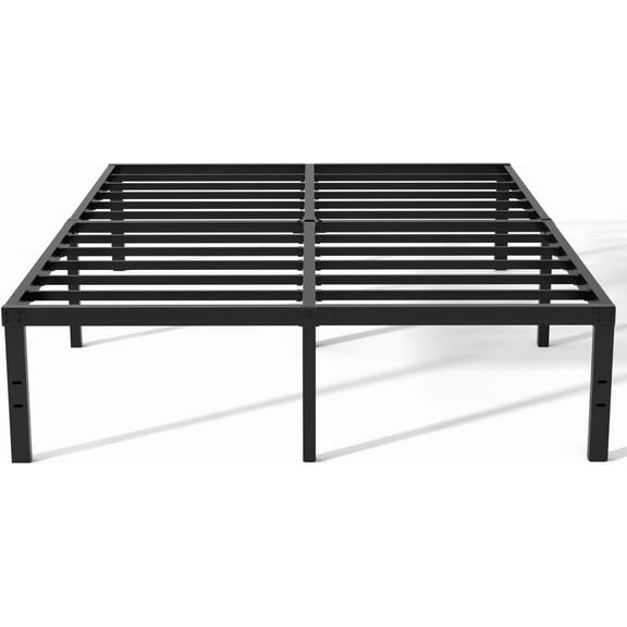 ZALIX Metal Full Bed Frame - 16" H Platform Full Size Metal Bed Frame Double Bed Frames, Small Package Black