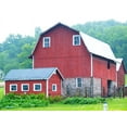 thumbnail image 2 of Wilson, Gerry 32x25 White Modern Wood Framed Museum Art Print Titled - Spring Red Barn, 2 of 4