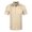 Beige, variant on Short Sleeves Embroidered Lightweight Button Up Shirts (Men's L)