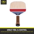 thumbnail image 3 of Athletic Works Timber Wooden 2-Player Pickleball Paddle Set, Includes 2 Paddles/2 Pickleballs/Carry Bag, Red/White/Blue, 3 of 6
