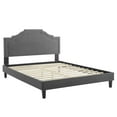thumbnail image 4 of Modway Adelaide Performance Velvet King Platform Bed in Charcoal, 4 of 10