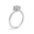thumbnail image 3 of 0.70 Ct Round Cut Natural Diamond Luxurious Halo Proposal Ring for Women Solid 14K White Gold Size 4, 3 of 8