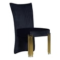 thumbnail image 2 of Theo Dining Chair Set of 2, Retro Midnight Black Velvet, Gold Metal, 2 of 7