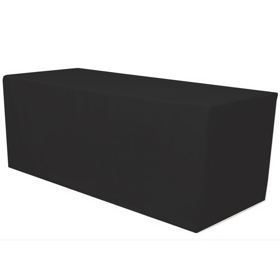 Tablecloth Market 6' Fitted Polyester Black Tablecloth for events for sale online 