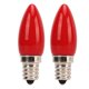 thumbnail image 1 of 2PCS E12 4LEDS SMD2835 Candelabra Bulb 220V 1.5W Glass Chandelier Light Bulb Candle Bulb for Ceiling Wall Sconce Red, 1 of 4