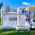 thumbnail image 4 of 15' x 13' PVC White Bounce House with Slide and Air Blower, 4 of 6