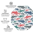 thumbnail image 3 of Naloa Colorful Shark Leather Coasters for Drinks, Durable Drink Coasters 4 Set for Tabletop Protection, Luxurious Home Décor and Housewarming Gift ( {designName})Octagon, 3 of 6