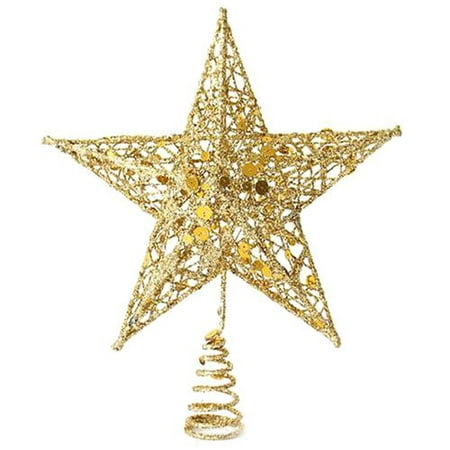KABOER  Christmas Tree Star Topper Xmas Tree Topper Star Christmas Decoration Glittered Tree-top