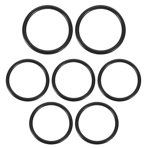 7 Pcs Black Rings Crystal Singing Bowl Accessories Tibetan Bowl Gasket Singing Bowls Standing Ring Singing Bowl Rubber Ring