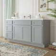 thumbnail image 2 of 60 in. W x 21 in. D x 32.5 in. H Bath Vanity Cabinet without Top in Gray, 2 of 5