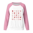 thumbnail image 4 of Aloohaidyvio ladies love top,Womens Valentine's Day Printed T-shirt Long Sleeves Blouse Round Neck Sweatshirt Hoodies, 4 of 4