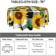 thumbnail image 3 of Sunflower Tablecloth Black and White Checkered Tablecloth Floral Round Tablecloth 70 Inch Washable Reused Picnic Table Cover Holiday Party Dining Kitchen Decor, 3 of 6