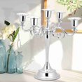 thumbnail image 3 of Candelabro De Metal Vintage, Centro De Mesa De 5 Brazos Con Acabado Pulido Y Brazos Curvos Para Decoración De Mesa De Boda, Fiesta, Hogar, 3 of 7