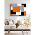 thumbnail image 4 of Orange Black Grey Wall Art for Living Room,Canvas Picture Wall Decor for Bathroom Bedroom,Middle Century Irregular Geo Abstract Art Painting Artwork for Office Hallway Dining Room Decor 16"x20", 4 of 8
