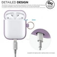 thumbnail image 5 of elago Silicone Case with Keychain Designed for Apple AirPods Case, Front LED Visible [ Lavender ], 5 of 6