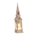 thumbnail image 2 of Decoración navideña iluminada, centros de mesa navideños, paisaje navideño, decoración luminosa para decoración de sala de estar , Capilla Blanca Macarena Centros de mesa, 2 of 8