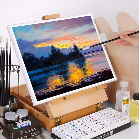 Beechwood Tabletop Painting Easel - Stand for Canvases & Paint-by-Numbers for Artists & Beginners