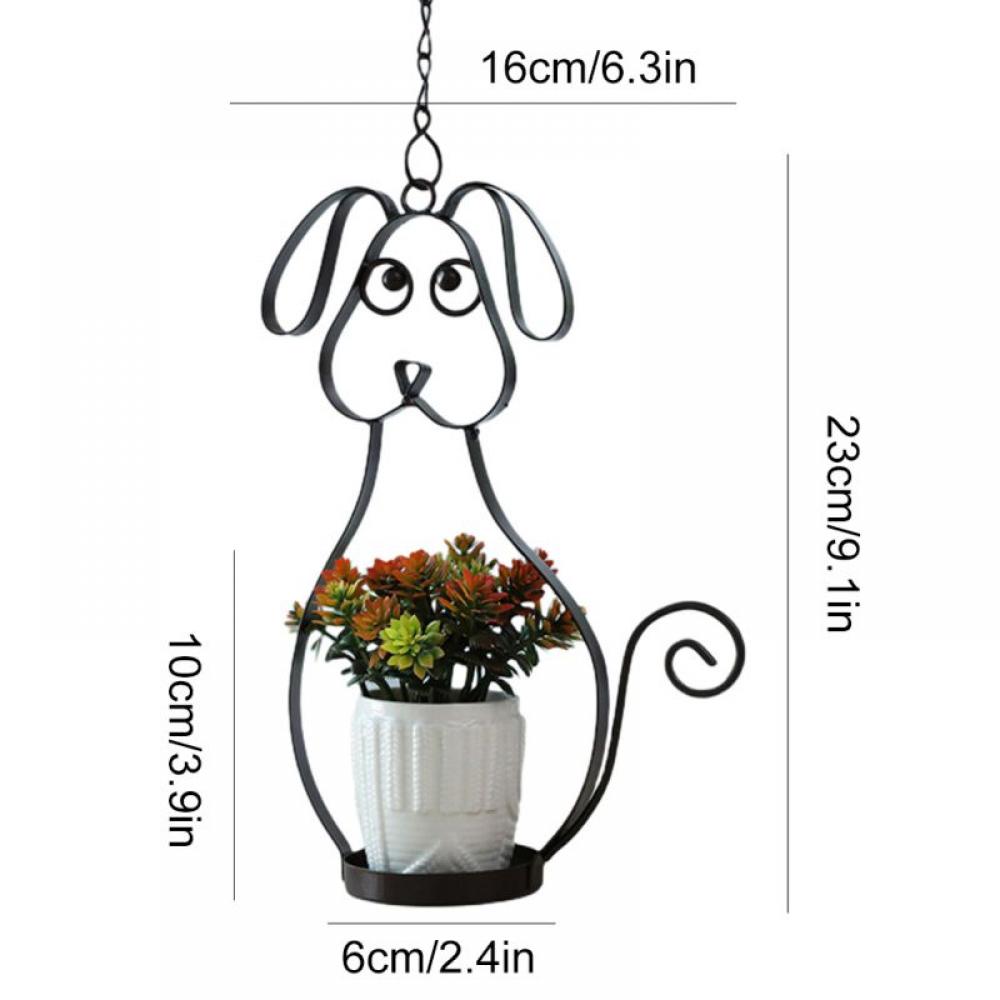 Iron Birdcage Hanging Planter, Metal Wire Flower Pot Basket Wrought Iron Plant Stands, Indoor Outdoor Hanging Plant Holder Hanging Planter Stand Flower Pots for Decorations - image 3 of 5