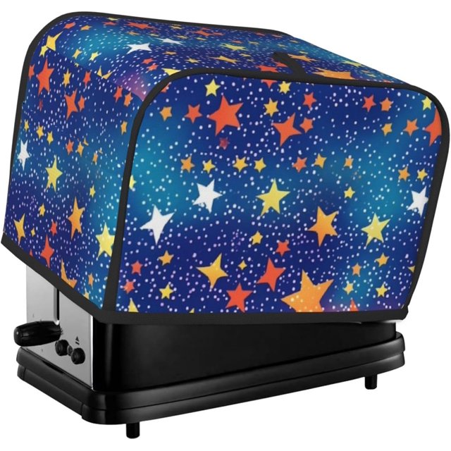 Toaster Cover 4 Slice Bright Stars Dustproof Bread Maker Cover Fingerprint Bakeware Protection Wide Slot Toaster Bag Reusable Kitchen Small Appliance Cover TC41