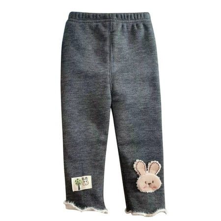 

JDEFEG Little Girls Toddler Kids Baby Girls Cotton Fleece Lined Warm Bunny Leggings Knitted Pantihose Stretchy Basic Ankle Length Pants Pantyhose for Winter Stocking Girls Pants Set Grey 73