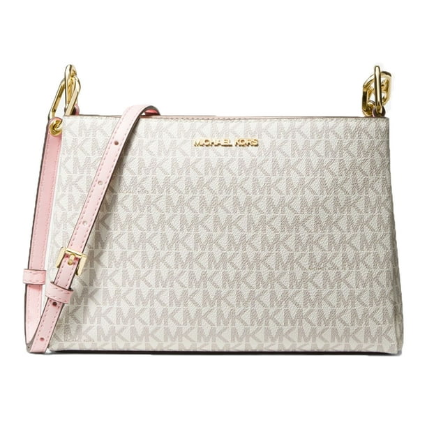 BOLSA MICHAEL KORS ORIGINAL TRISHA MEDIUM LOGO VAINILLA BLUSH