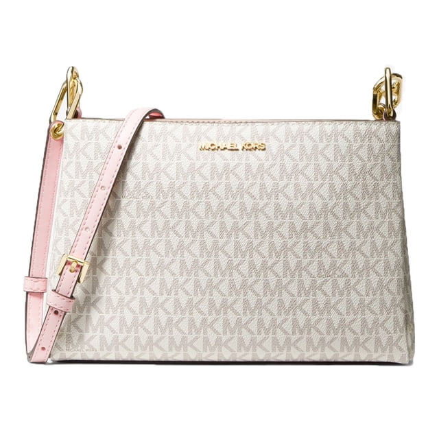 BOLSA MICHAEL KORS ORIGINAL TRISHA MEDIUM LOGO VAINILLA BLUSH