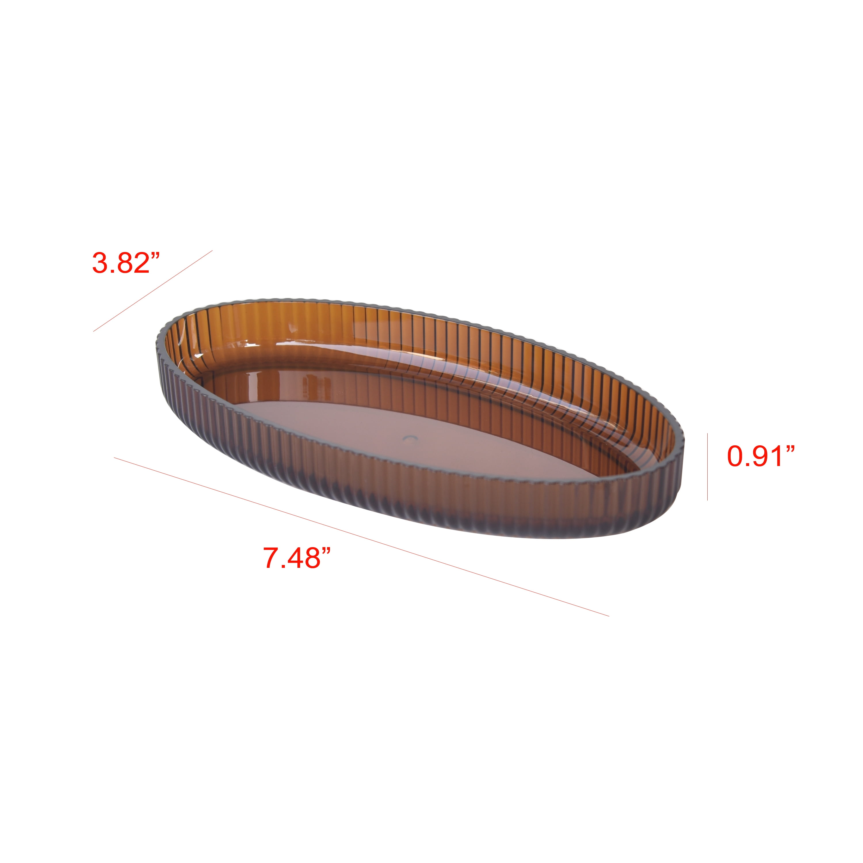 Mainstays Fluted Plastic Tray, Brown