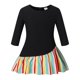 thumbnail image 1 of Odeerbi Girls Rainbow Striped A-Line Dress Primavera Algodón Vestidos Princesa Vestido Manga Larga Rayas Coloridas Vestido Manga Larga Niños, 1 of 4