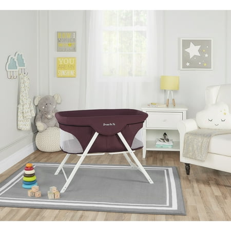 Dream On Me Traveler Portable Bassinet In Berry