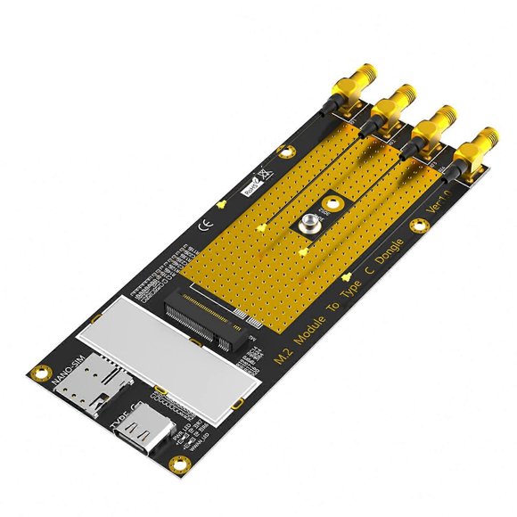 M.2 B Key NGFF Slot Module to Type C Adapter Card Risers Slot Type C Adapter Support for RM500Q RM500U GM800 SIM8200