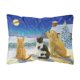 thumbnail image 1 of "Cojín decorativo de tela de Caroline's Treasures Golden Retriever y gatitos mirando a Santa, grande, multicolor" Caroline's Treasures ASA2208PW1216, 1 of 1
