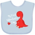 thumbnail image 3 of Inktastic My First Valentine's Day Red Dinosaur with a Heart Boys or Girls Baby Bib, 3 of 4